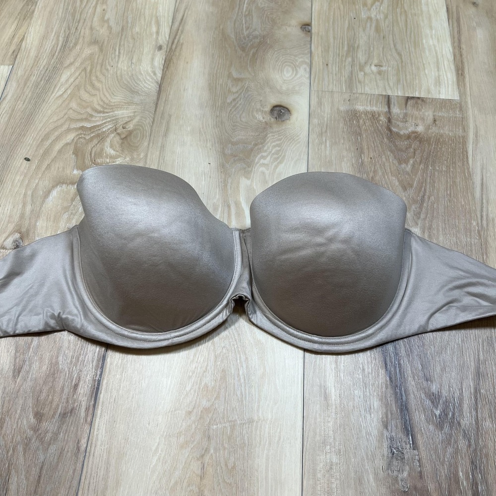 Aerie Sunnie Strapless Bra Womens 38DD‎ Beige T Shirt Underwire Padded Everyday